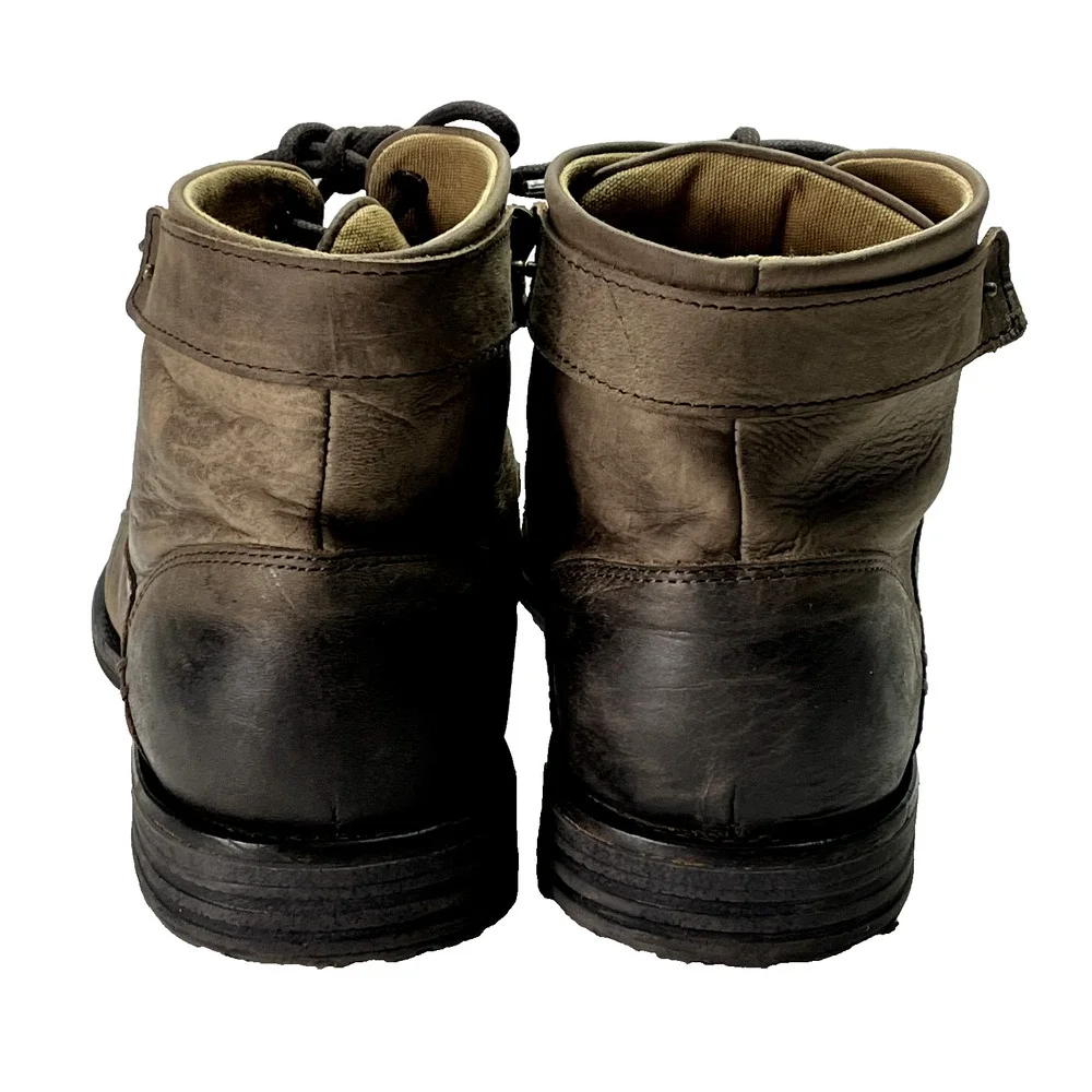 Aldo Chukka Boots Mens 10.5 Brown Leather Legadorien Cap Toe Lace Up Lightweight